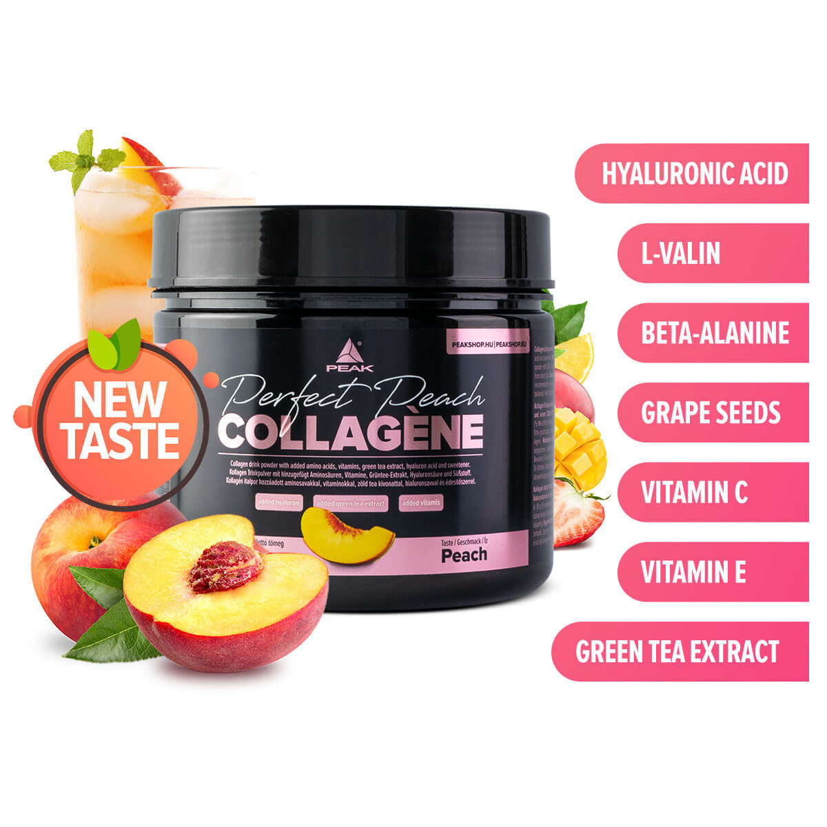 Peak Girl Collagéne powder with added hyaluronic acid, aminos and vitamins