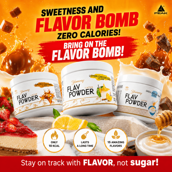 Peak Yummy Flav Powder is a sugar-free flavoring powder